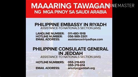 contact number of philippine embassy
